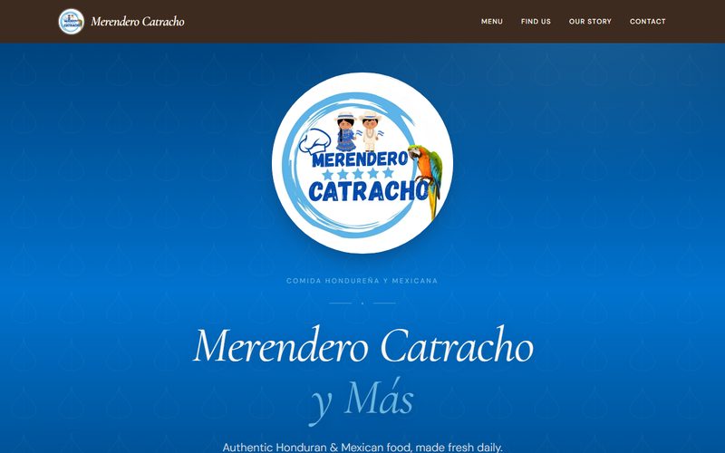 Merendero Catracho marketing site