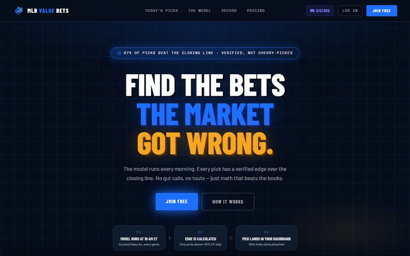MLB Value Bets marketing site