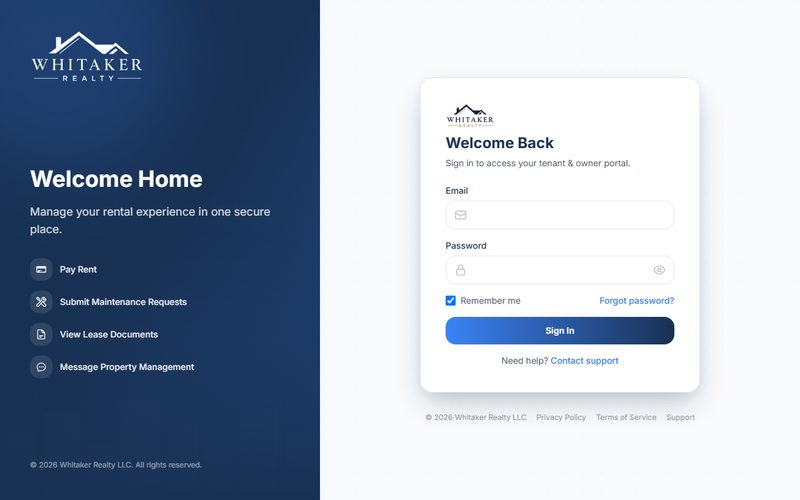 Tenant payment portal